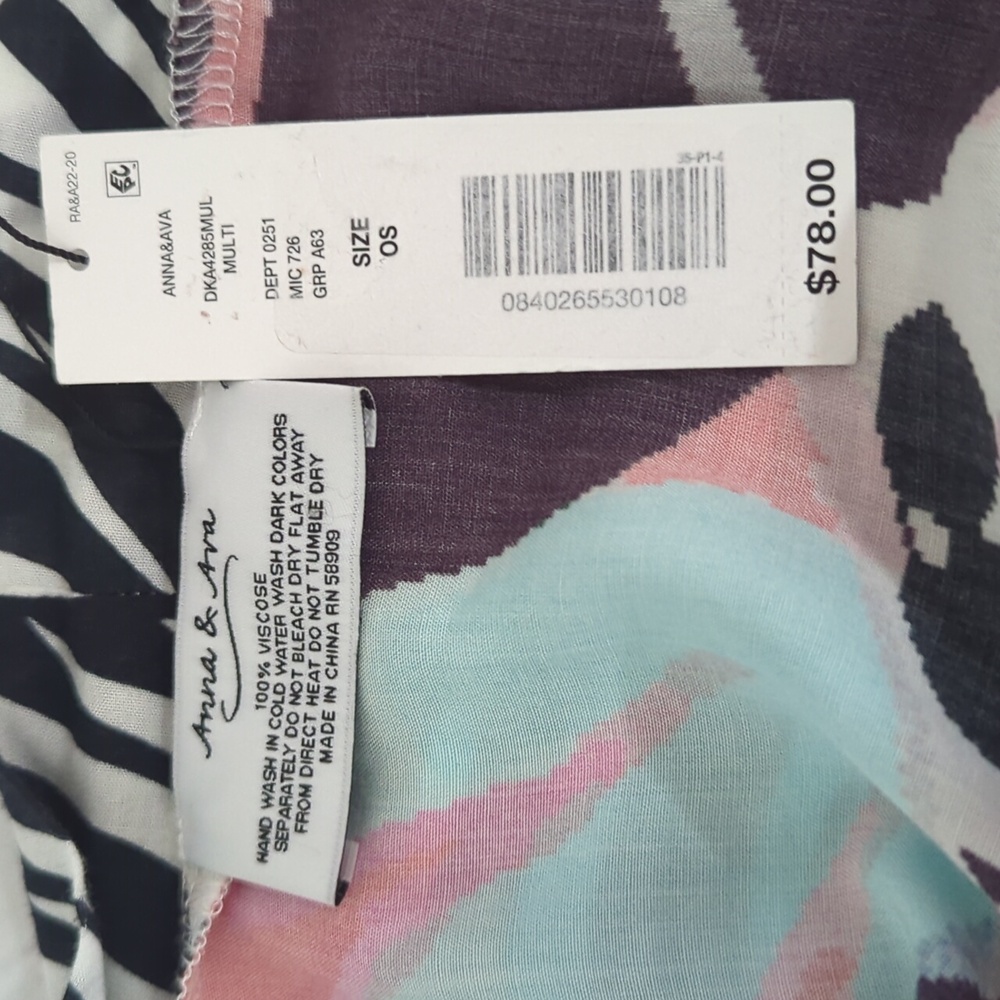 NWT Anna & Ava Abstract Long Kimono One Size - Picture 6 of 7